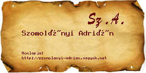 Szomolányi Adrián névjegykártya