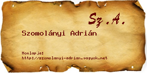 Szomolányi Adrián névjegykártya